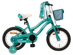 Amigo Flower 14 inch 22 cm meisjes terugtraprem turquoise