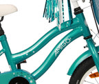 Amigo Flower 14 inch 22 cm meisjes terugtraprem turquoise
