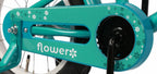 Amigo Flower 14 inch 22 cm meisjes terugtraprem turquoise