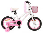 Amigo Flower 14 inch 22 cm meisjes terugtraprem wit