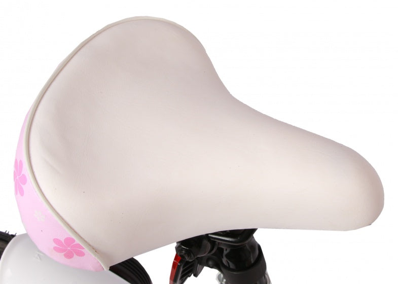 Amigo Flower 14 inch 22 cm meisjes terugtraprem wit