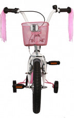 Amigo Flower 14 inch 22 cm meisjes terugtraprem wit