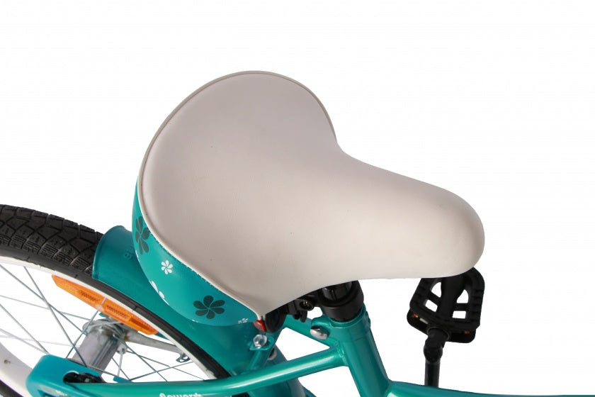 Amigo Flower 18 Inch 30 cm Meisjes Terugtraprem Turquoise