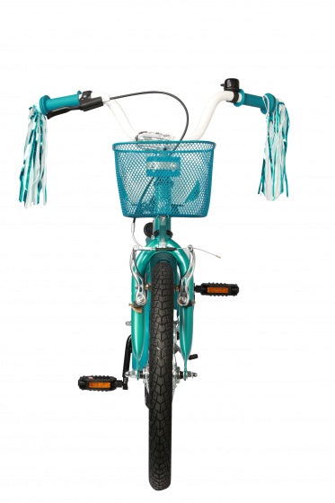 Amigo Flower 18 Inch 30 cm Meisjes Terugtraprem Turquoise
