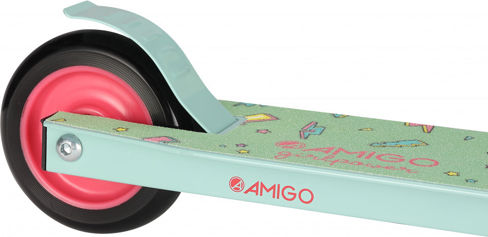 Amigo Girlpower Stuntstep Meisjes Voetrem Groen