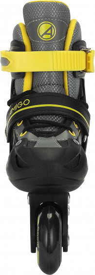 Amigo Inlineskates junior polypropyleen zwart/geel mt 30/33