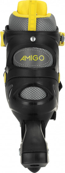 Amigo Inlineskates junior polypropyleen zwart/geel mt 30/33