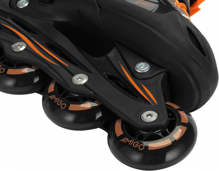 inlineskates Fuse junior polypropyleen zwart/oranje mt 30/33