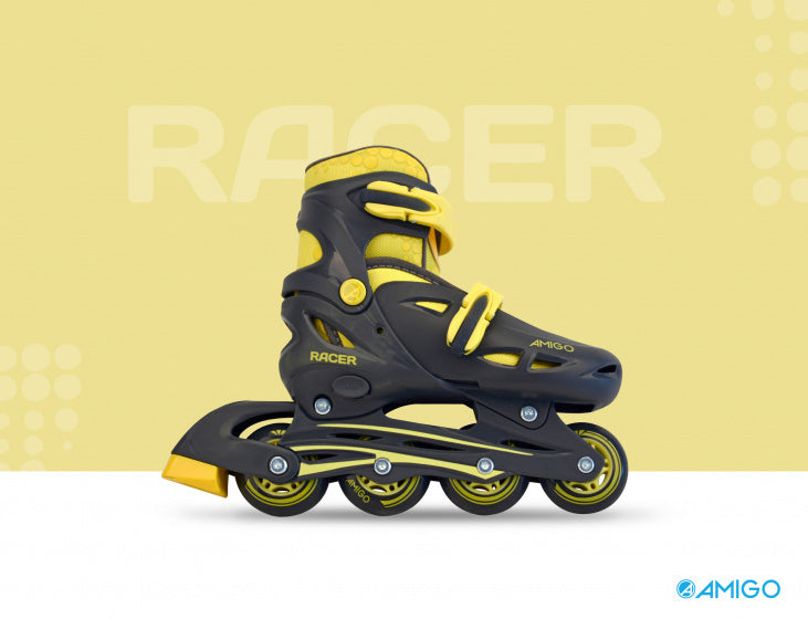 Amigo Inlineskates Racer junior polypropyleen geel mt 30/33