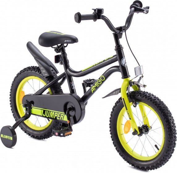 Amigo Jumper 14 Inch 22,5 cm Jongens Terugtraprem Zwart/Geel
