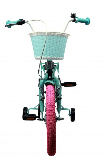 Amigo Lovely 12 inch 22 cm meisjes terugtraprem turquoise