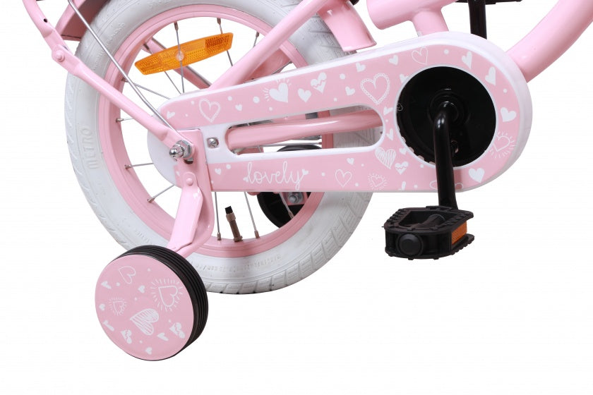Amigo Lovely 14 inch 23 cm meisjes terugtraprem roze