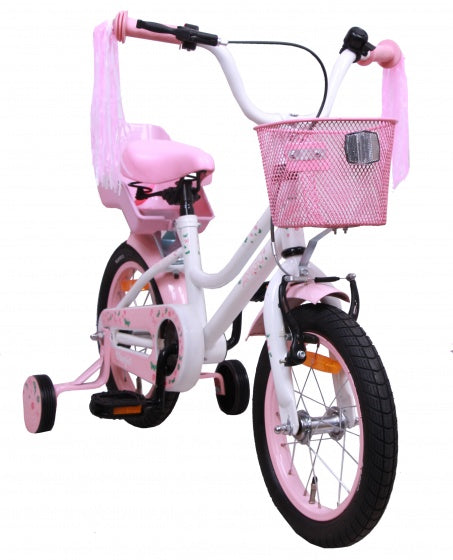 Amigo 14 Inch 22 cm Meisjes Terugtraprem Wit