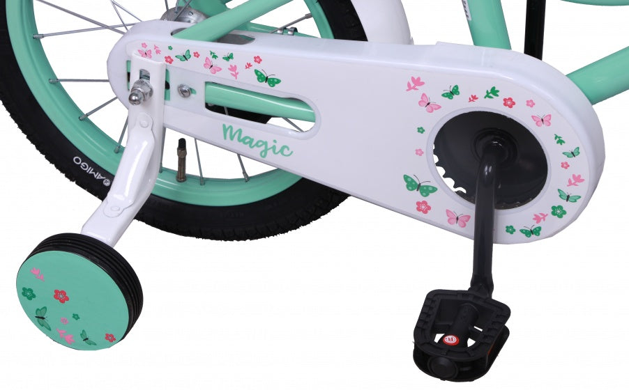 Amigo 16 Inch 25 cm Meisjes Terugtraprem Turquoise