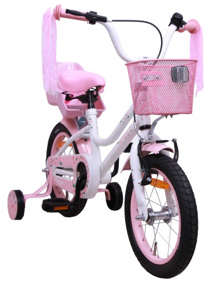 magic 16 inch 25 cm meisjes terugtraprem wit