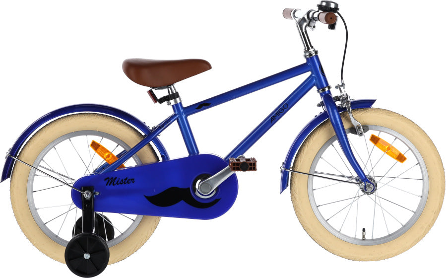 Amigo Mister 16 Inch 24 cm Jongens Terugtraprem Blauw
