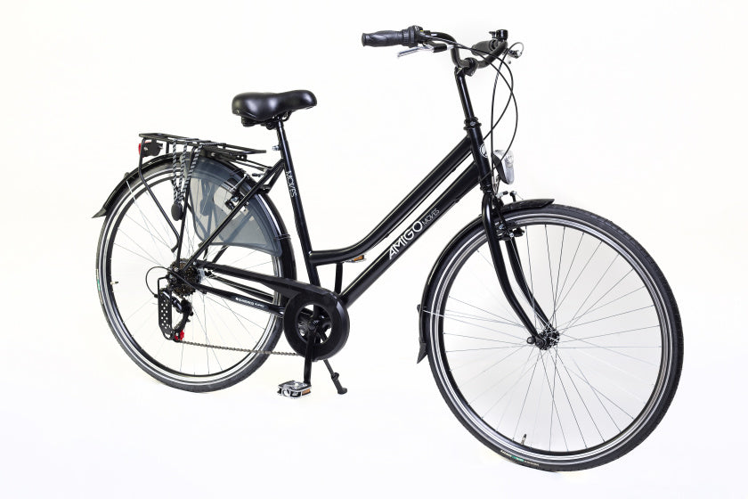 Moves 28 Inch 56 cm Dames 6V V-Brakes Matzwart