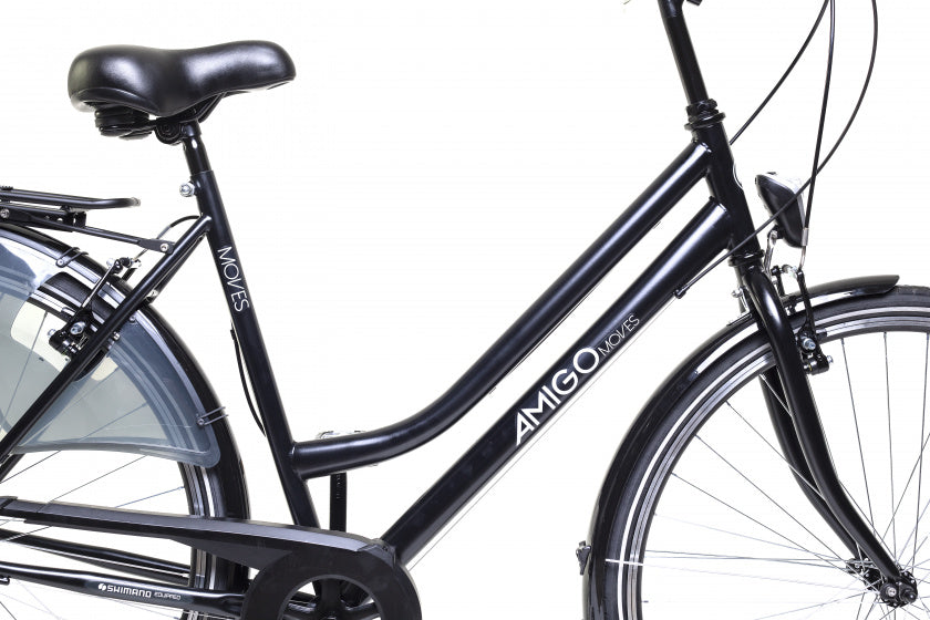 Moves 28 Inch 56 cm Dames 6V V-Brakes Matzwart