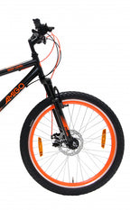 Next Level 24 Inch 39 cm Junior 21V V-Brakes Zwart/Oranje