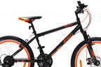 Next Level 24 Inch 39 cm Junior 21V V-Brakes Zwart/Oranje