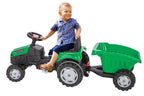 Amigo Active traptractor met aanhanger groen/zwart