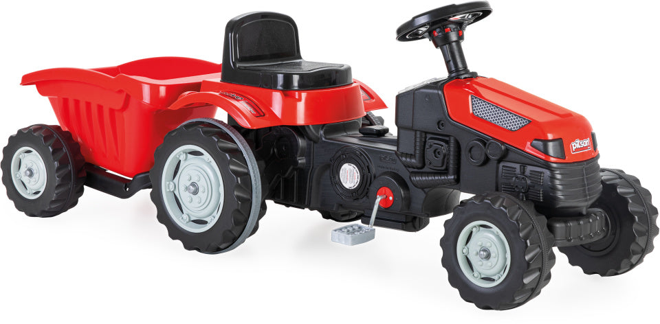 Amigo Active traptractor met aanhanger rood/zwart