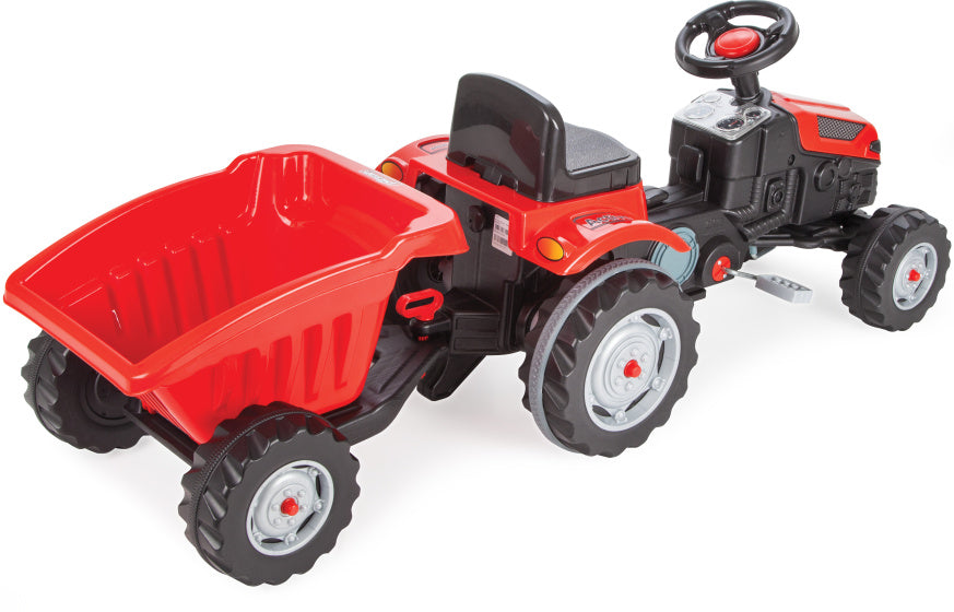 Amigo Active traptractor met aanhanger rood/zwart