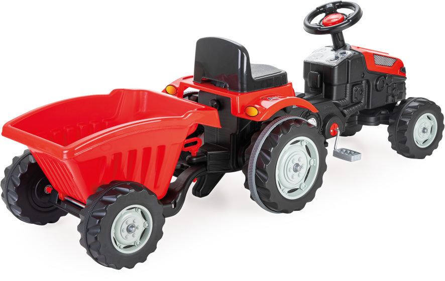 Amigo Active traptractor met aanhanger rood/zwart