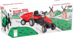 Amigo Active traptractor met aanhanger rood/zwart