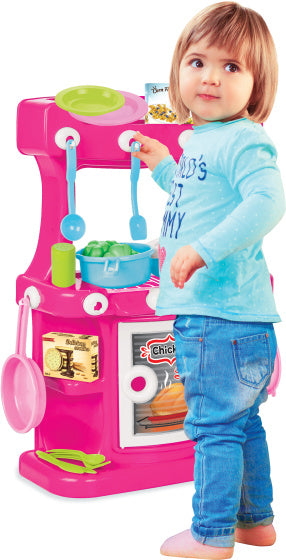 Pilsan Hamarat speelgoedkeuken roze 44-delig