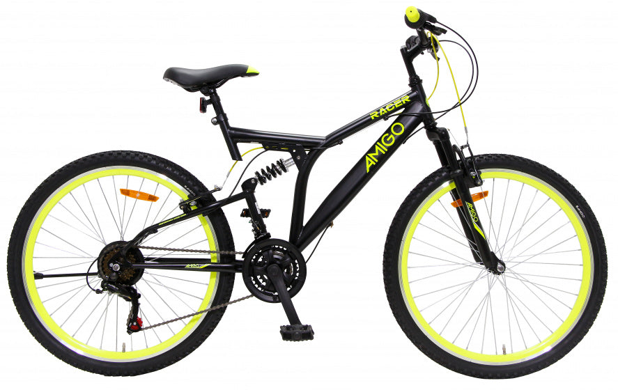 racer 26 inch 48 cm junior 18v v-brakes zwart