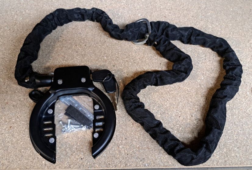 Amigo Ringslot met insteekketting zwart