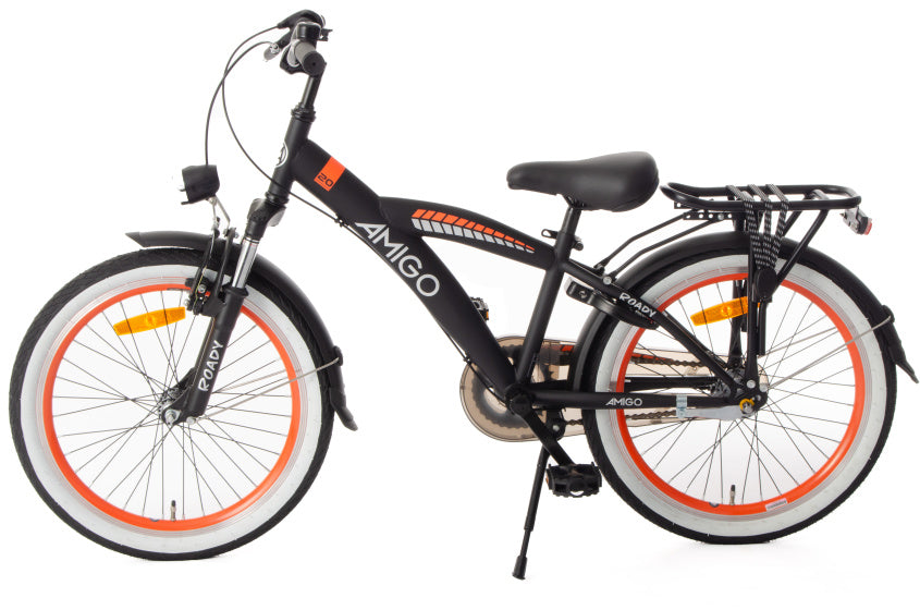 Amigo Roady 20 Inch 27,5 cm Jongens 3V Terugtraprem Zwart/Oranje
