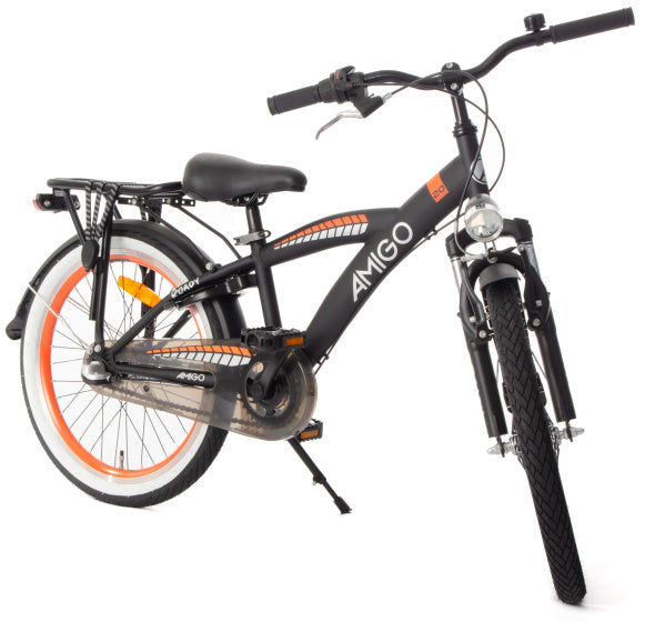Amigo Roady 20 Inch 27,5 cm Jongens 3V Terugtraprem Zwart/Oranje