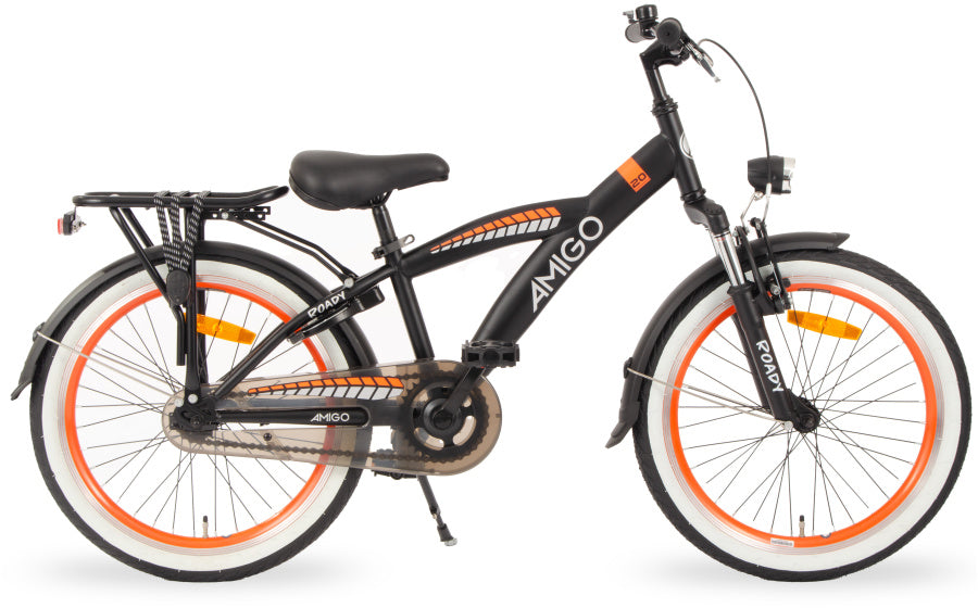 Amigo Roady 20 Inch 27,5 cm Jongens Terugtraprem Zwart/Oranje
