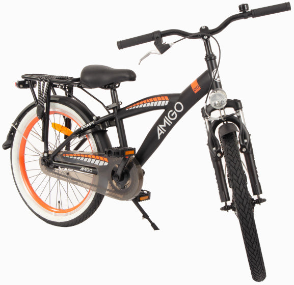 Amigo Roady 20 Inch 27,5 cm Jongens Terugtraprem Zwart/Oranje