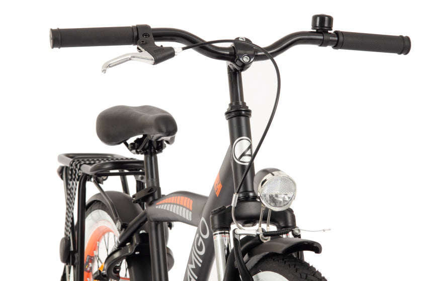 Amigo Roady 24 Inch 38,5 cm Jongens Terugtraprem Zwart/Oranje