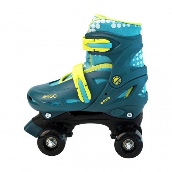 Amigo Rolschaatsen Gogo junior polypropyleen blauw/geel mt 34/37
