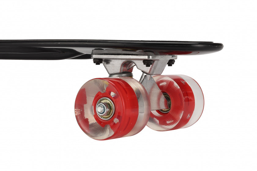 Amigo Flip-Ít skateboard met ledverlichting 55,5 cm zwart/rood