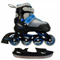 skates 2-in-1 Slide-U jongens polypropyleen zwart/blauw mt 34/37