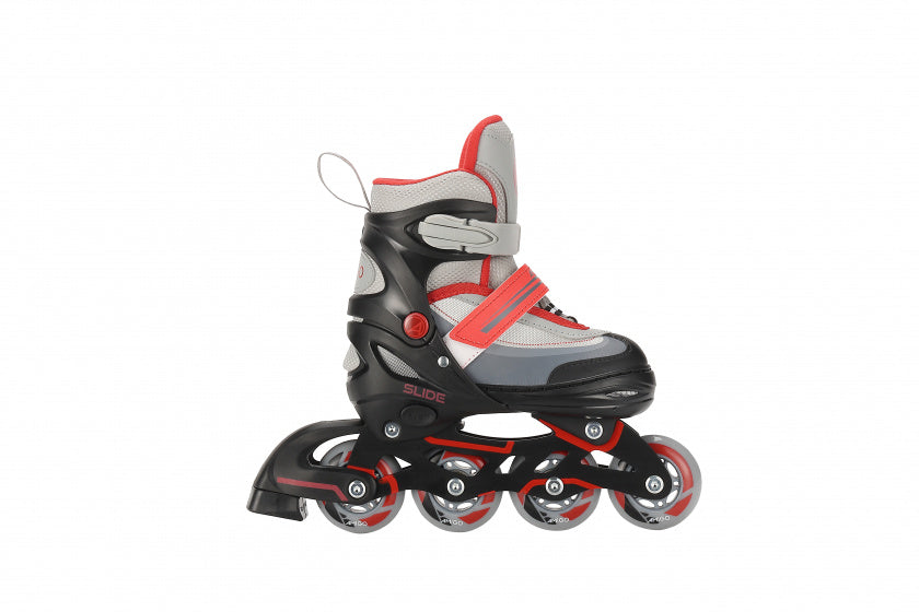 Amigo 2-in-1 schaatsen/skates junior zwart/rood maat 30/33