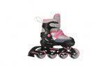 2-in-1 inlineskates en schaatsen junior zwart/roze mt 30/33