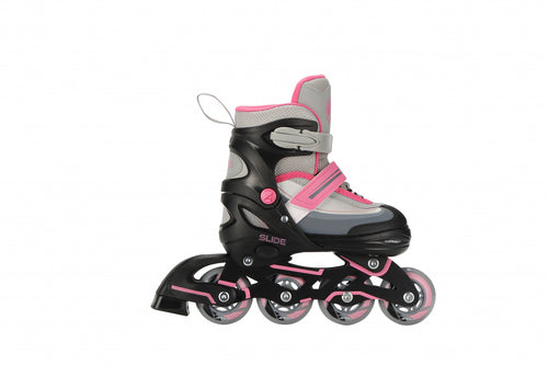 2-in-1 inlineskates en schaatsen junior zwart/roze mt 30/33