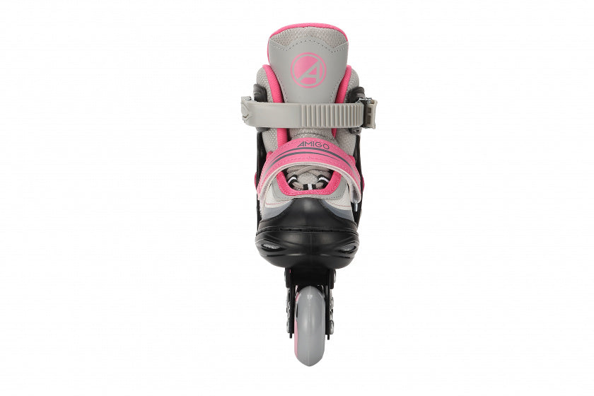 2-in-1 inlineskates en schaatsen junior zwart/roze mt 30/33