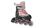 Amigo 2-in-1 schaatsen/skates meisjes zwart/roze maat 34/37