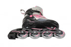 Amigo 2-in-1 schaatsen/skates meisjes zwart/roze maat 34/37