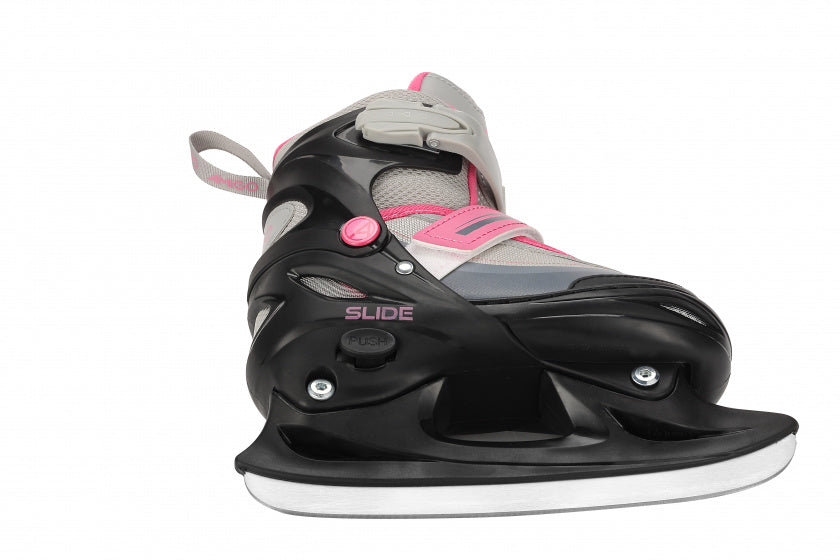 Amigo 2-in-1 schaatsen/skates meisjes zwart/roze maat 34/37