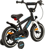 Amigo Speeder 12 Inch 21,5 cm Jongens Terugtraprem Zwart/Blauw