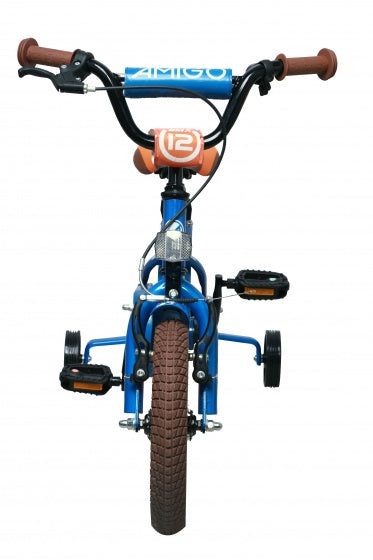 Amigo Sports 12 inch 20 cm jongens terugtraprem blauw