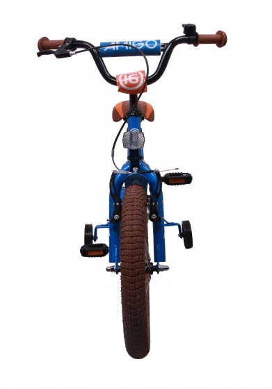 Amigo Sports 16 inch 25,4 cm jongens terugtraprem blauw